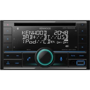 KENWOOD DPX-7200DAB 2-DIN MP3-tuner met BT en DAB